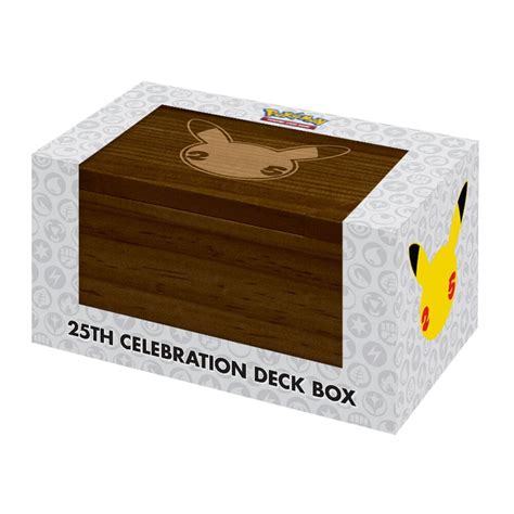 pokemon metal box deck|pokemon 25th celebration deck box.